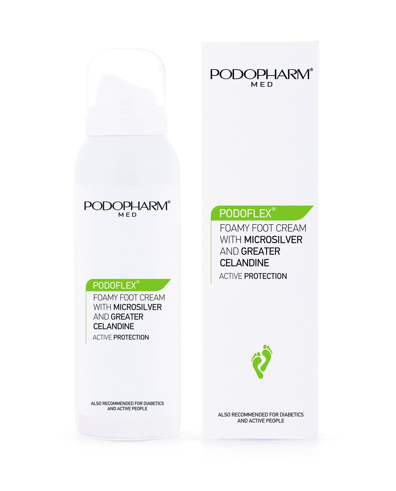 PODOFLEX® Foamy foot cream with microsilver and greater celandine -new